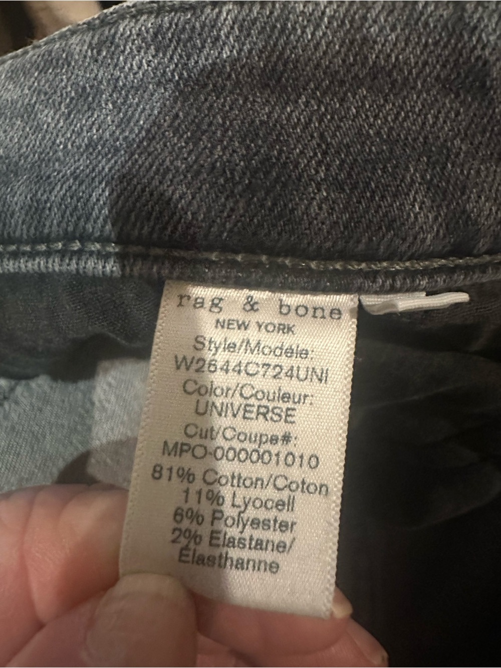 Rag & Bone Dre Low-rise Ankle Slim Boyfriend Jean in Gray EUC - Picture 8 of 8